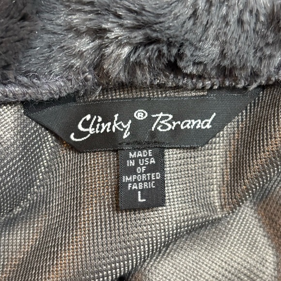 Slinky Brand Silver Fox  Gray Faux Fur Coat Womens Size X Large - Picture 4 of 10